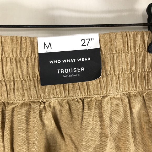 Who What Wear Mid Rise Ankle Tapered Trousers Tan Size Med Inseam 27 Women's NWT - Picture 6 of 8